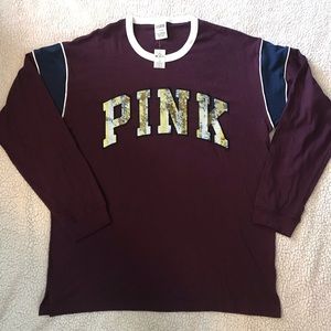 NWT Pink Long Sleeved Bling Shirt